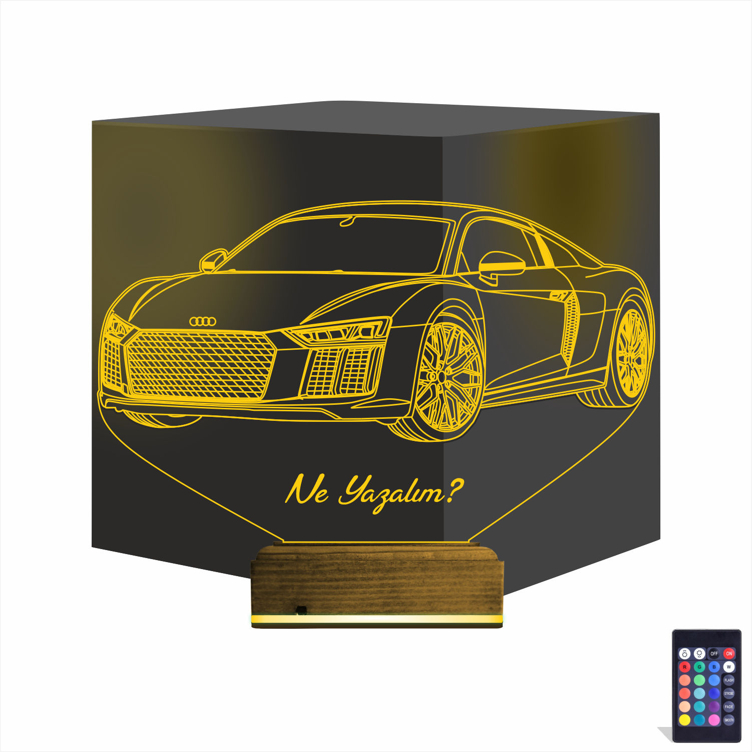 Audi R8 — 3D LED Ночник | Подарок мужчине