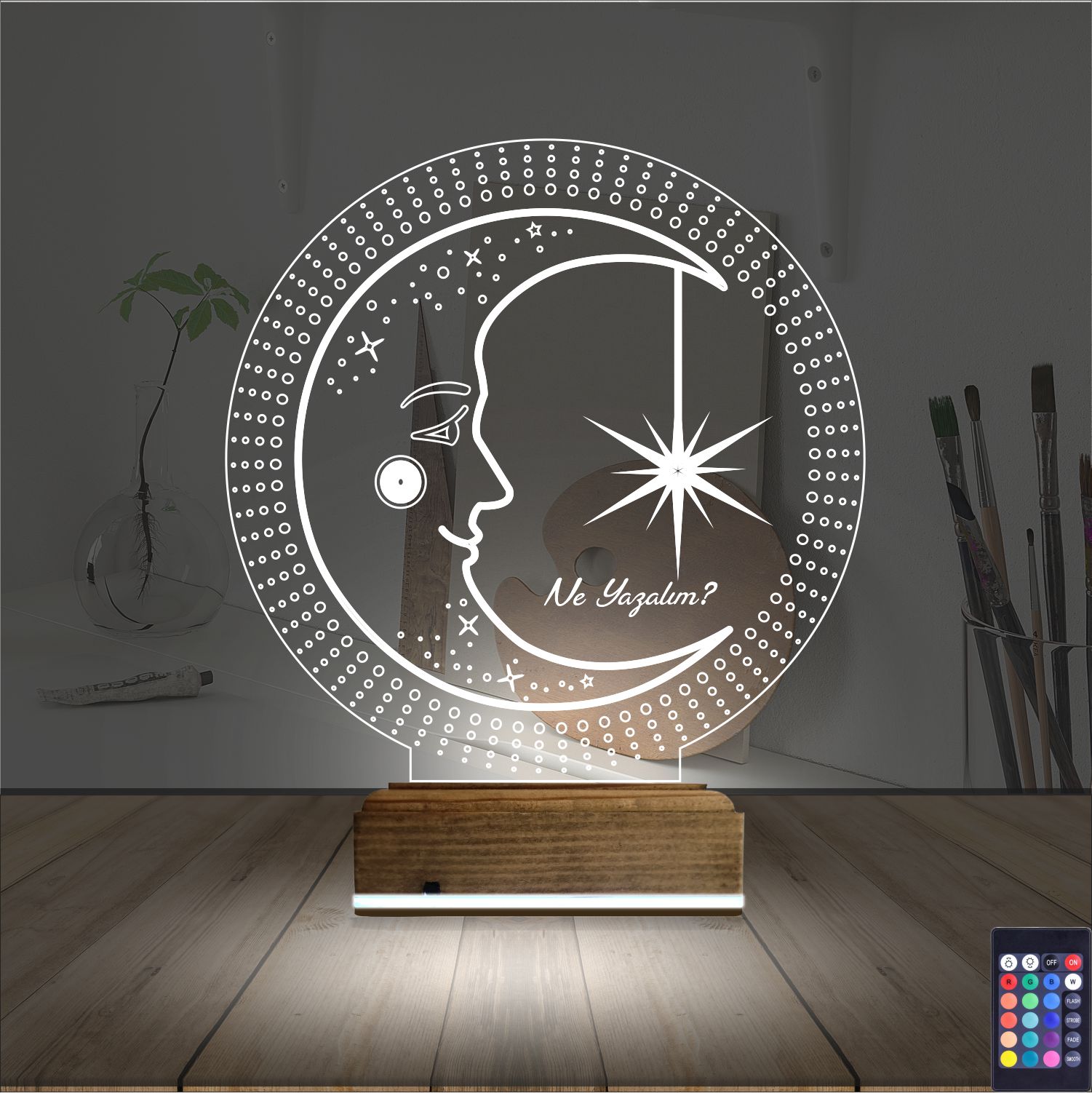 Луна и Звезда — 3D LED Ночник | Оригинальный подарок