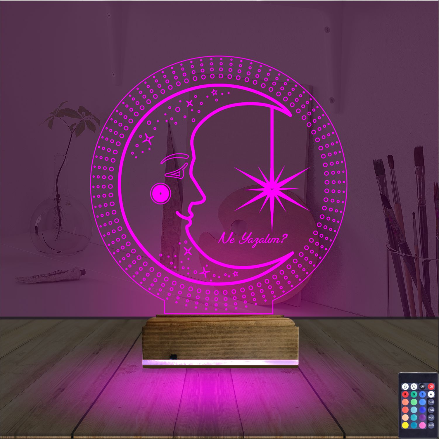 Оригинальный подарок: луна и звезда 3d светильник-ночник 3