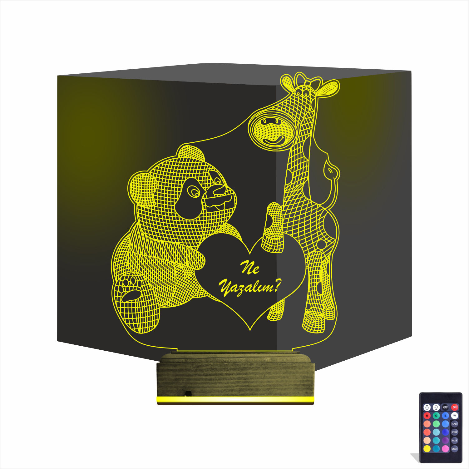 Панда и Жираф — 3D LED Ночник | Подарок любимым