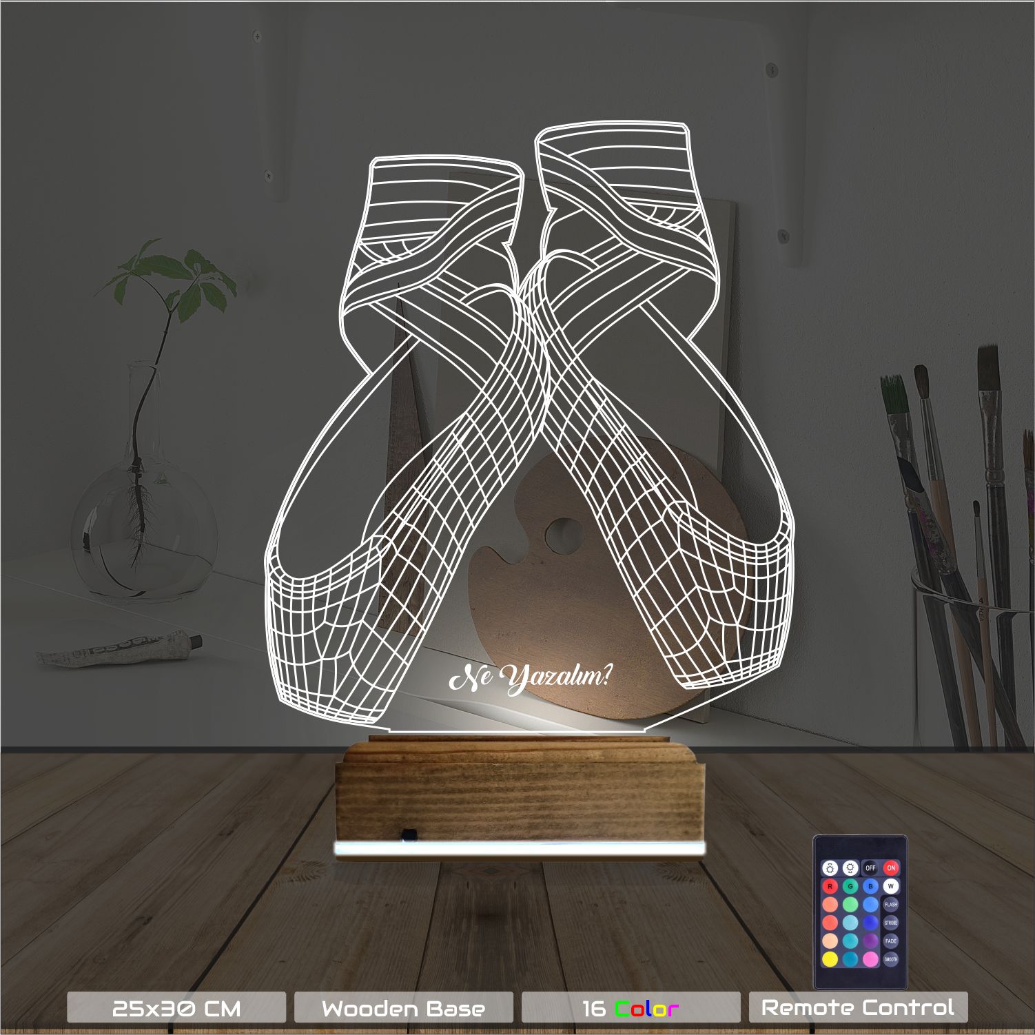 Оригинальный подарок: балетные пуанты 3d светильник 7