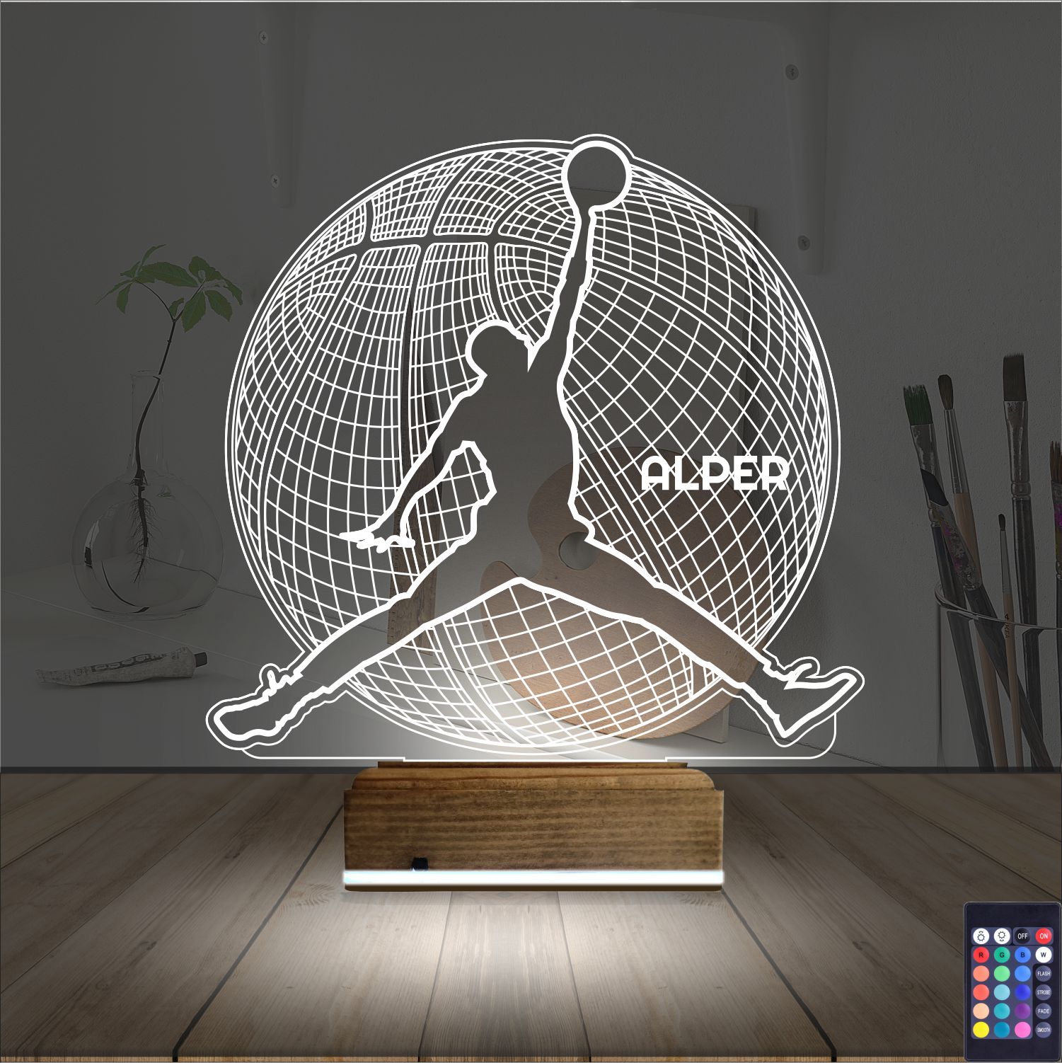 Баскетболист — 3D LED Ночник | Подарок спортсмену