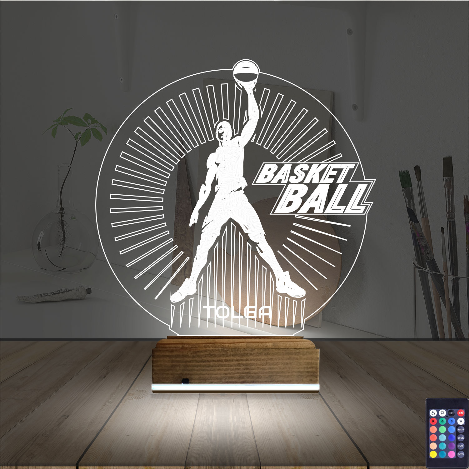 Баскетболист — 3D LED Ночник | Подарок спортсмену