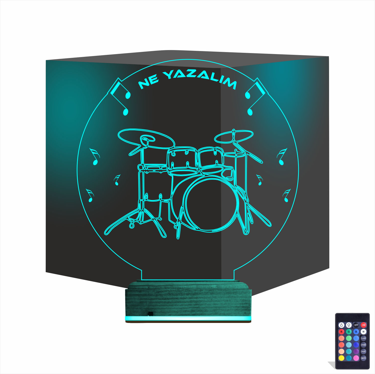 Барабанная установка — 3D LED Ночник | Подарок музыканту