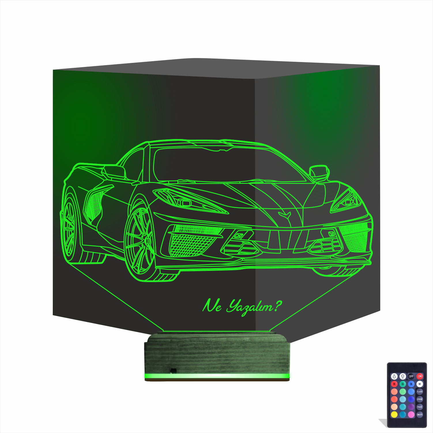 Спорткар Corvette C8 — 3D LED Ночник | Подарок мужчине