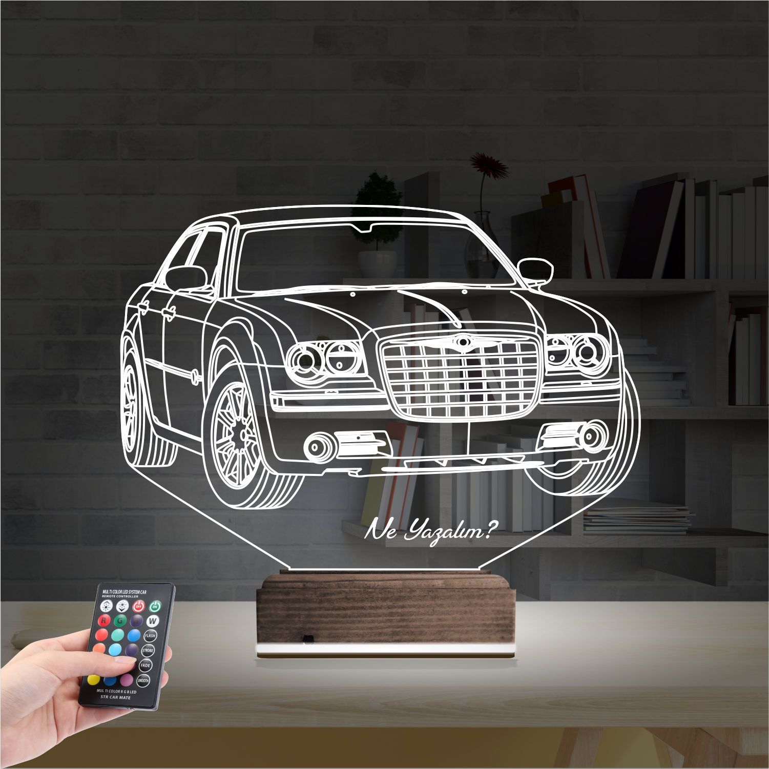 Chrysler 300 — 3D LED Ночник | Подарок автолюбителю
