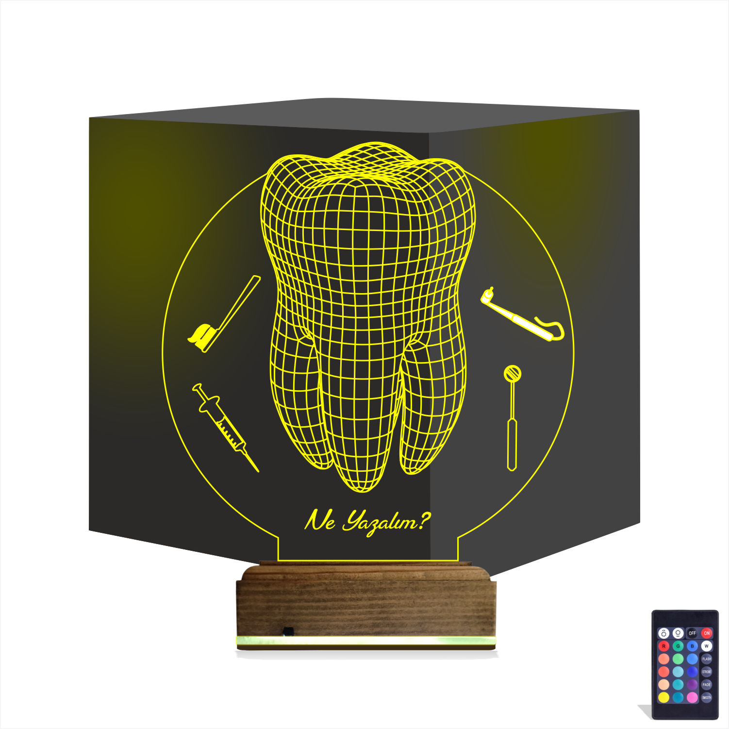 Оригинальный подарок: зуб и инструменты стоматолога 3d светильник 8