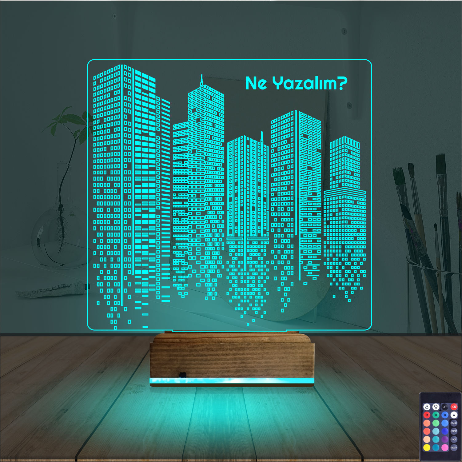 Оригинальный подарок: панорама города 3d светильник 2