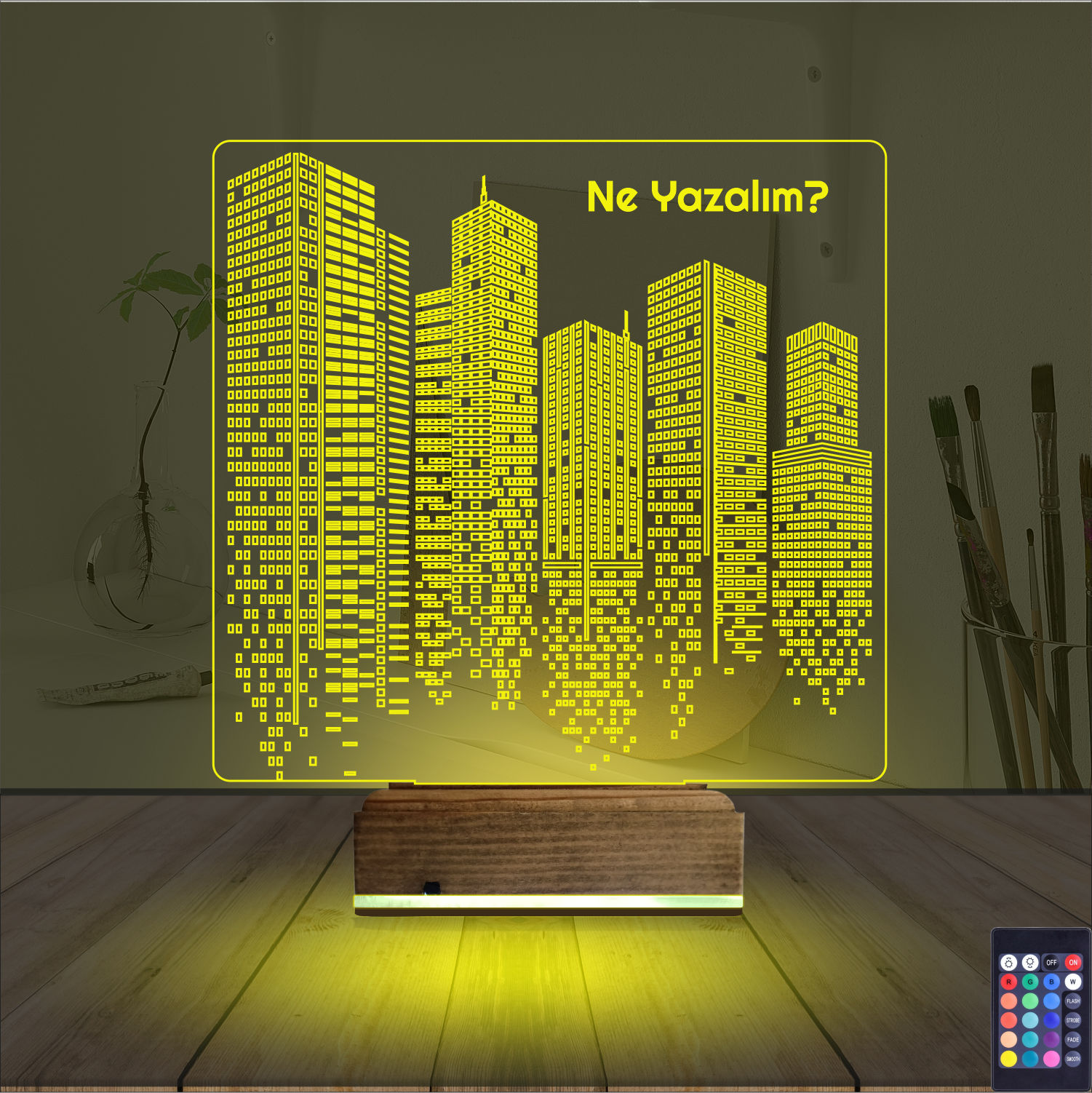 Оригинальный подарок: панорама города 3d светильник 4