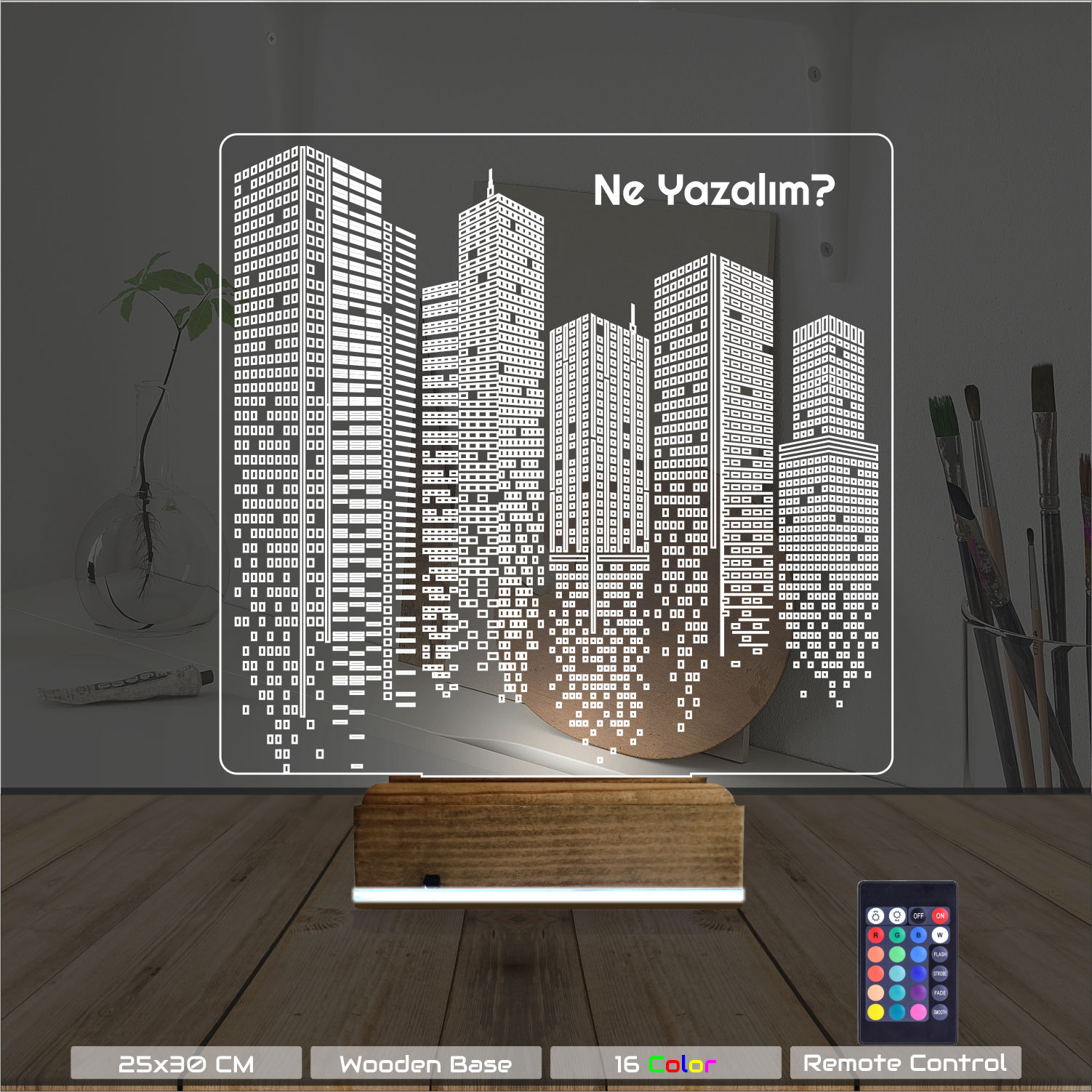 Оригинальный подарок: панорама города 3d светильник 7