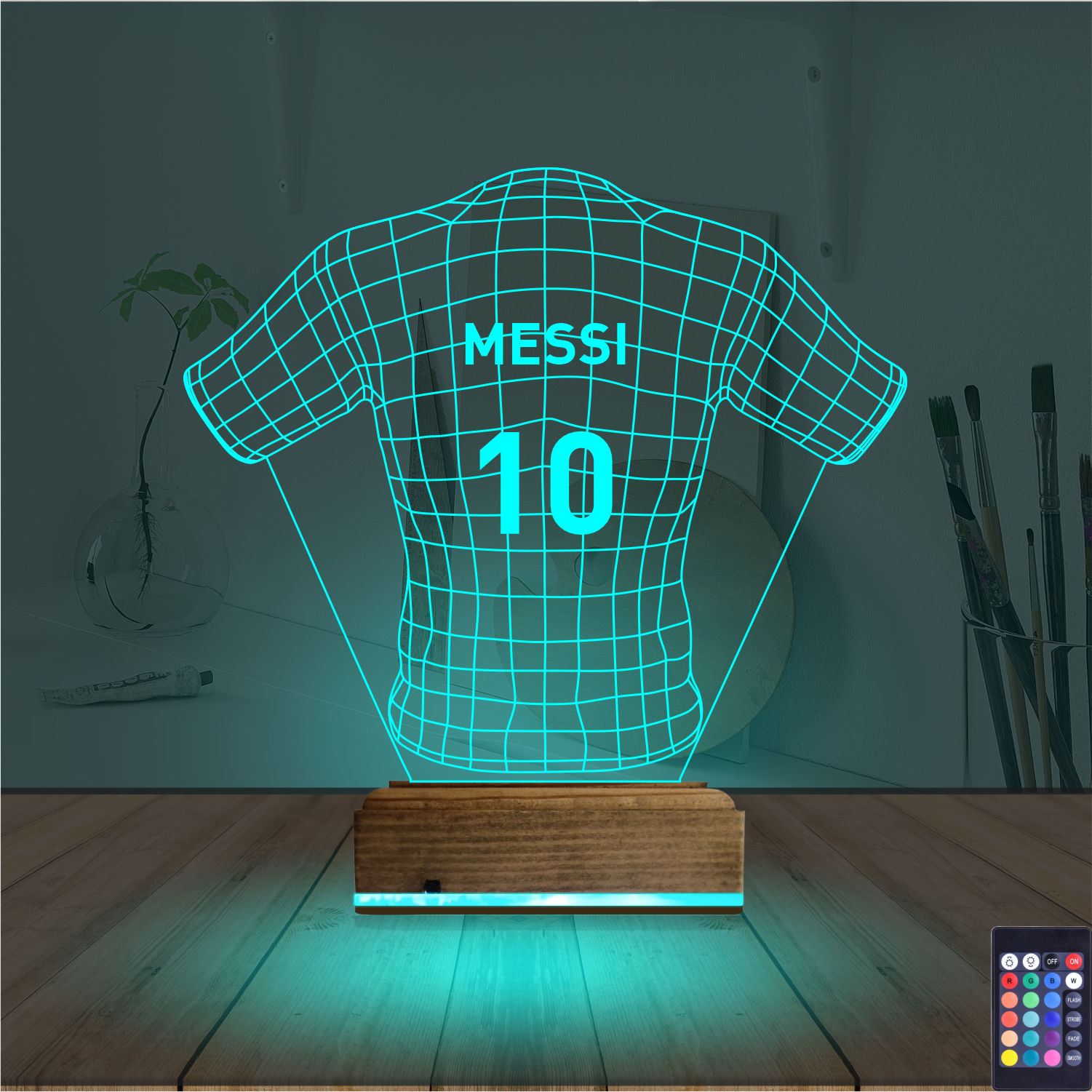 Именной подарок: футбольная форма с именем 3d светильник 2
