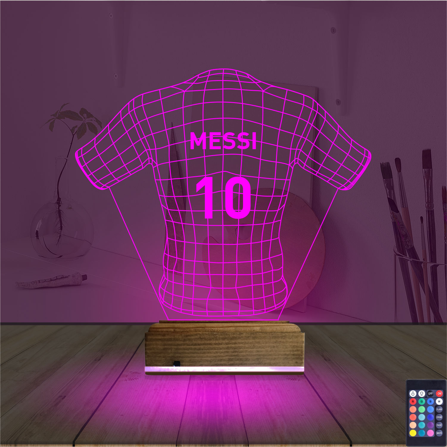 Именной подарок: футбольная форма с именем 3d светильник 3