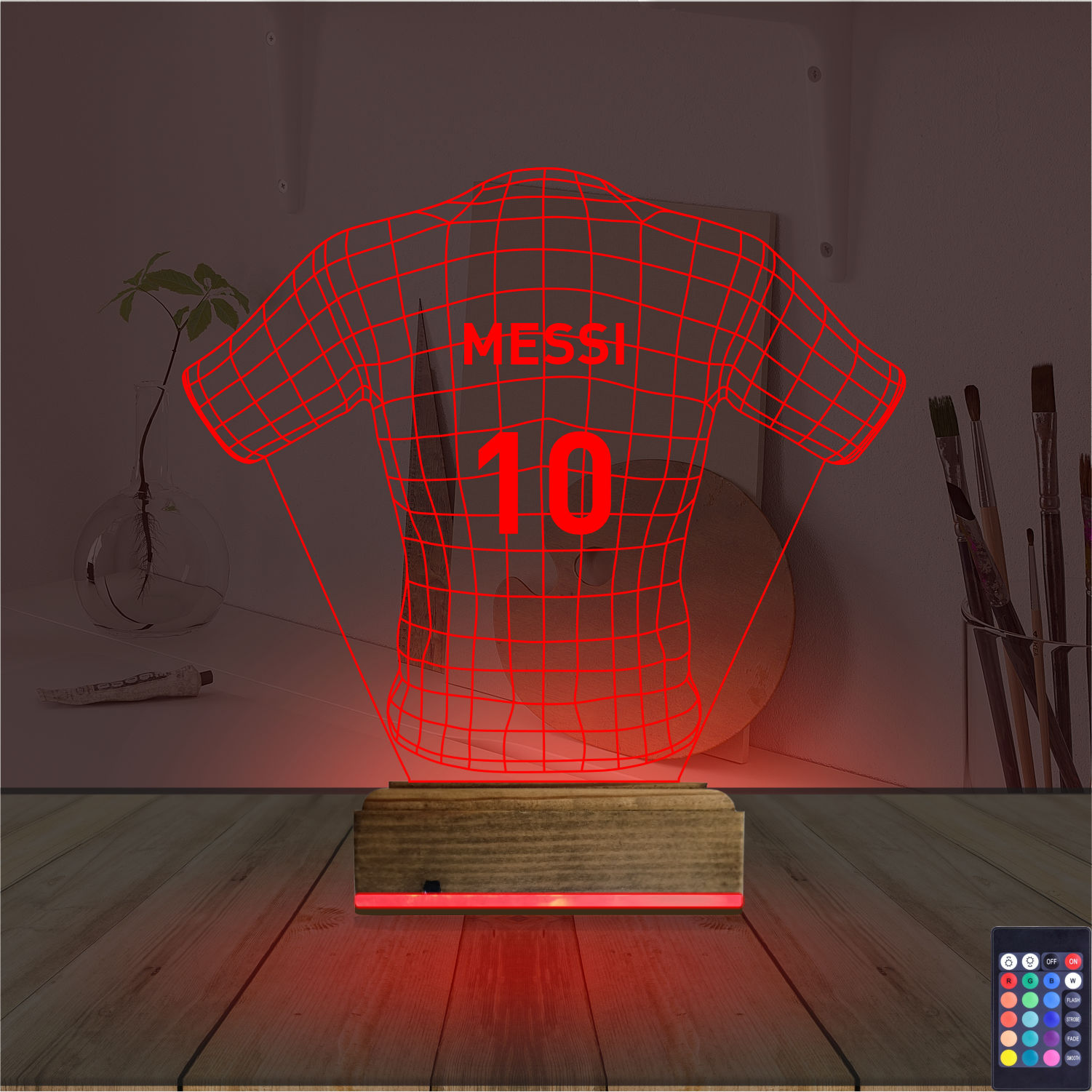 Именной подарок: футбольная форма с именем 3d светильник 6