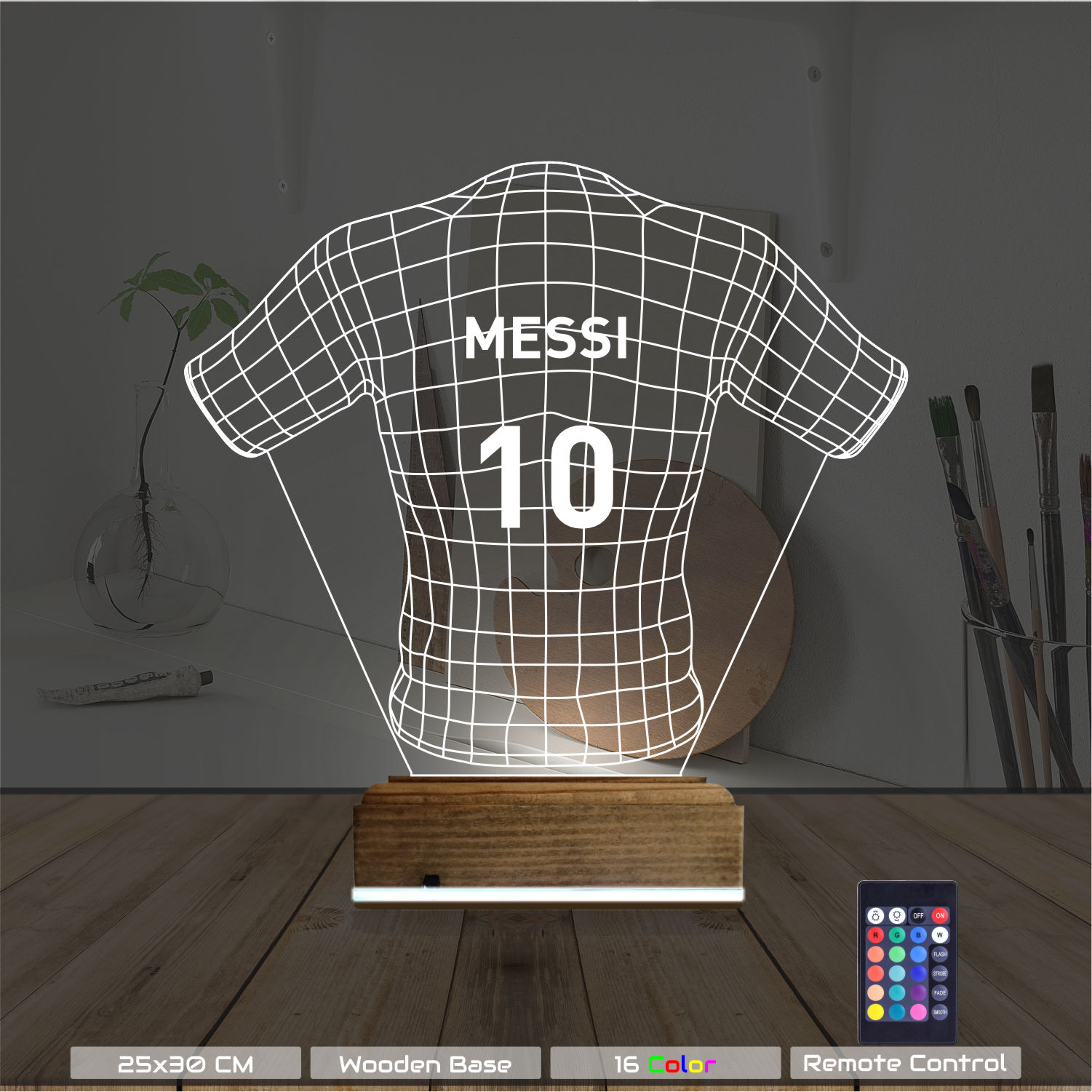 Именной подарок: футбольная форма с именем 3d светильник 7