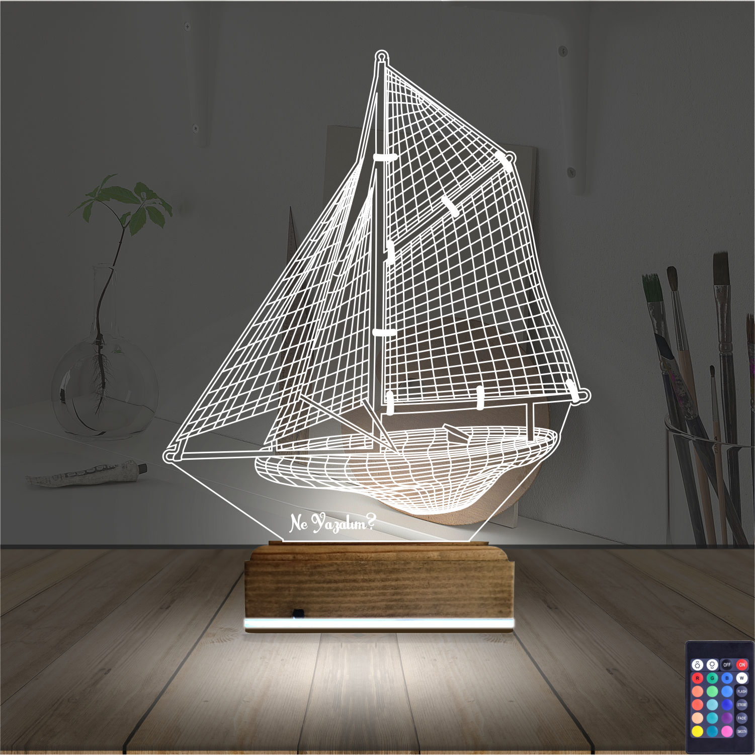 Парусник — 3D LED Ночник | Подарок мужчине