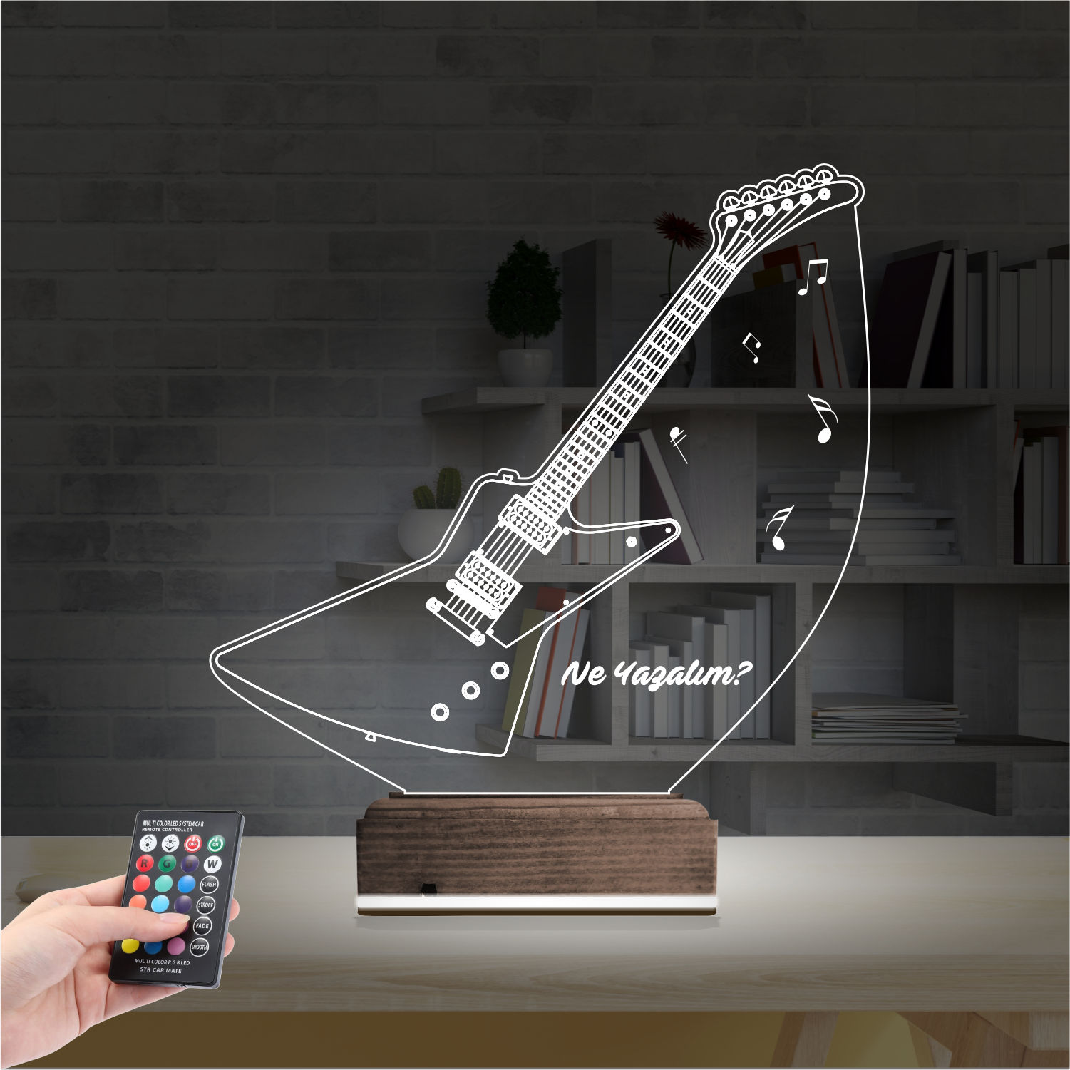 Гитара 3D Ночник с Гравировкой