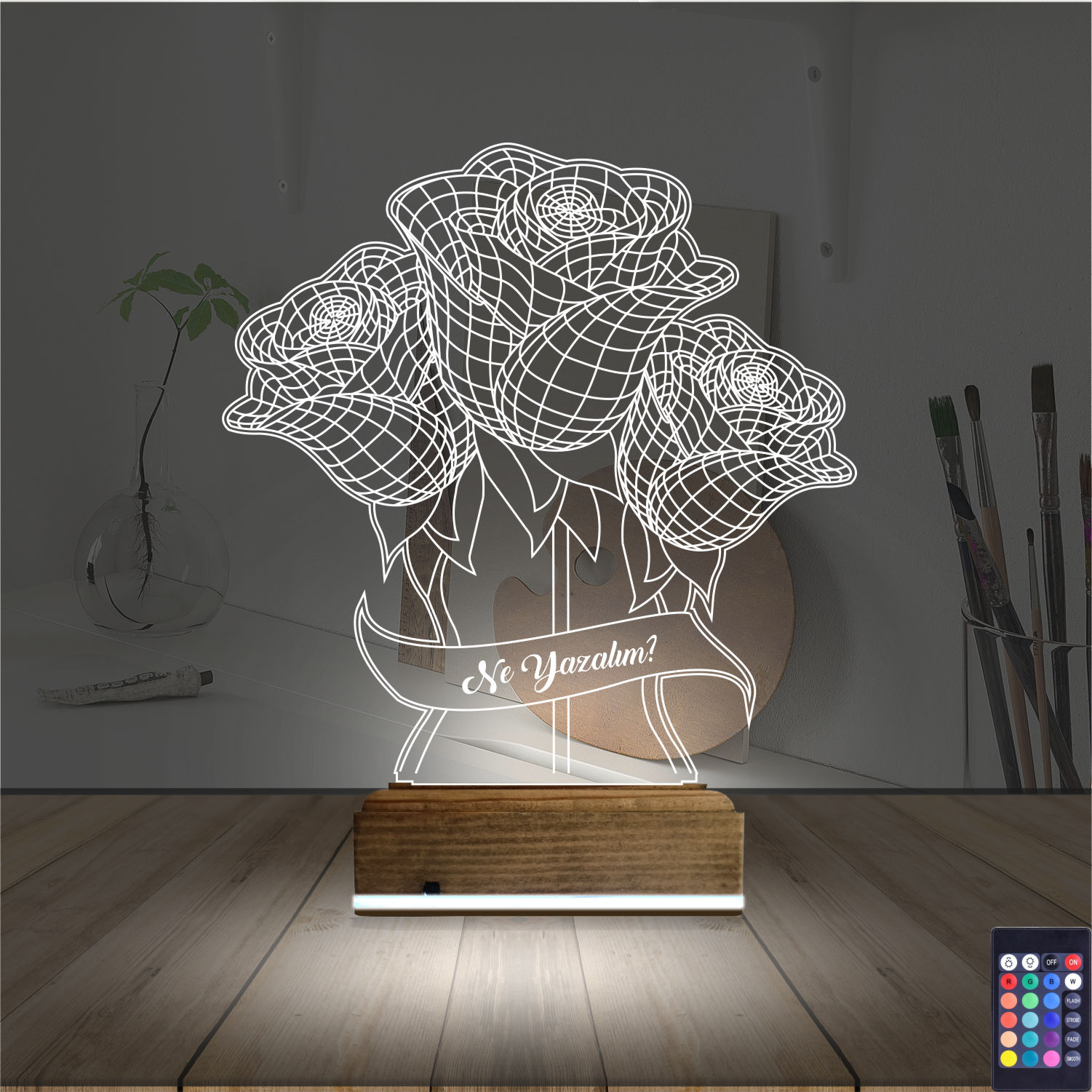 Розы — 3D LED Ночник | Романтический подарок