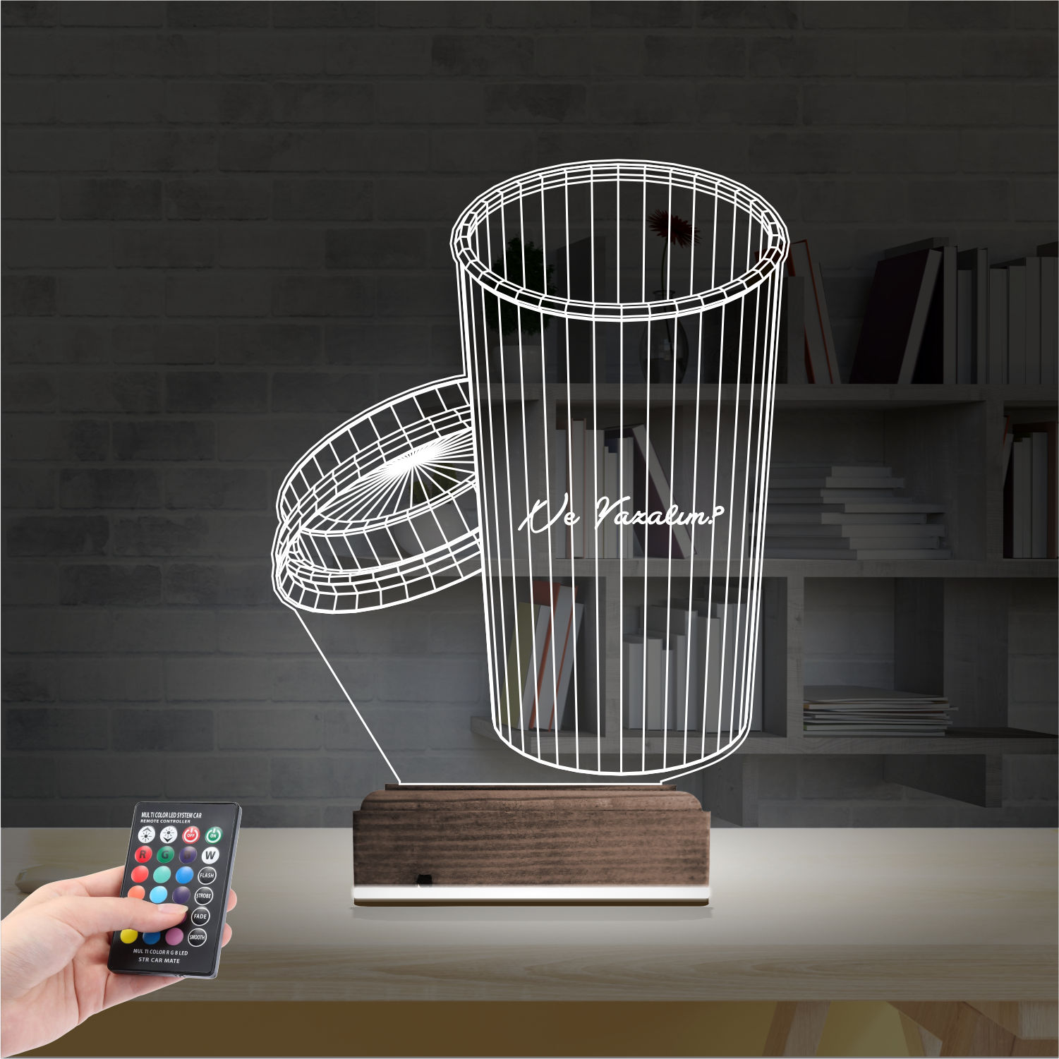 Стакан кофе — 3D LED Ночник | Подарок любителю кофе