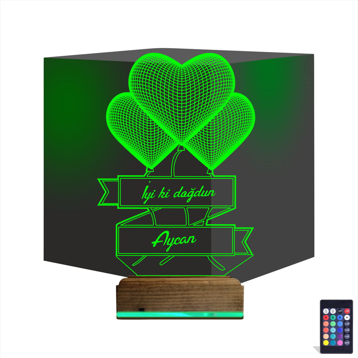 Сердца-шарики — 3D LED Ночник | Подарок на день рождения