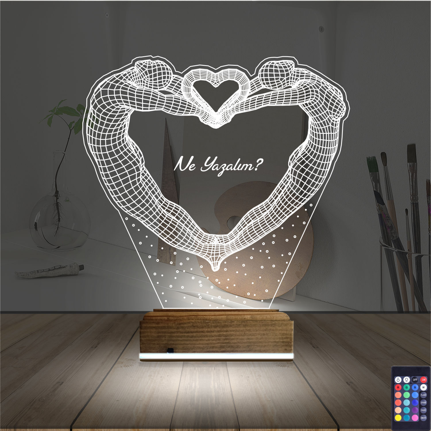 Сердце влюбленных — 3D LED Ночник | Подарок любимым