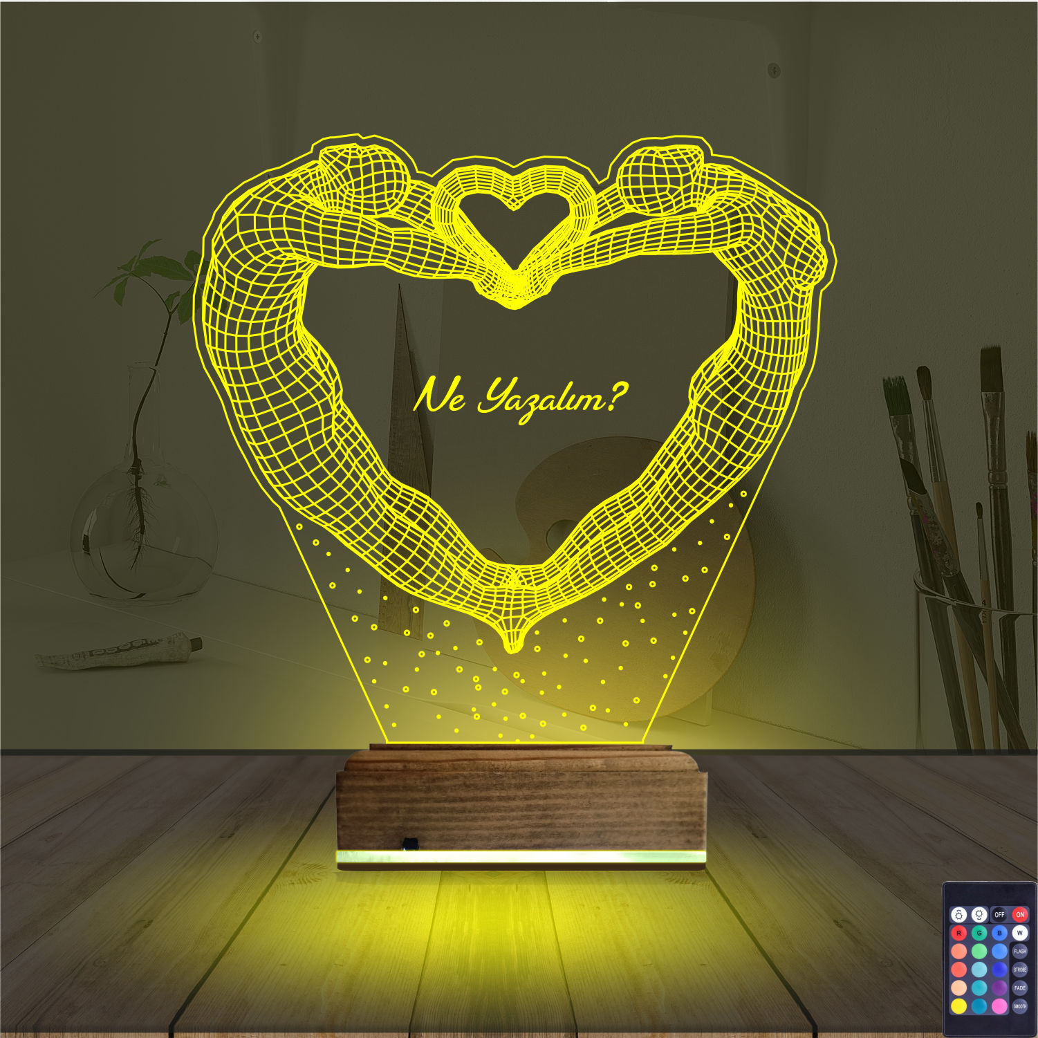 Романтический подарок: пара создает сердце 3d светильник 4