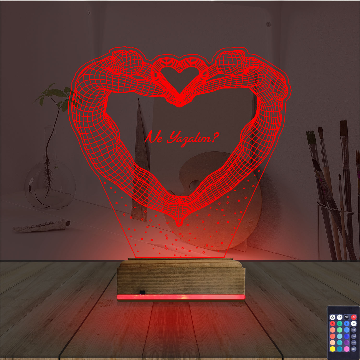 Романтический подарок: пара создает сердце 3d светильник 6