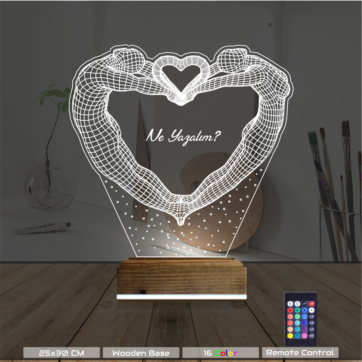 Романтический подарок: пара создает сердце 3d светильник 7