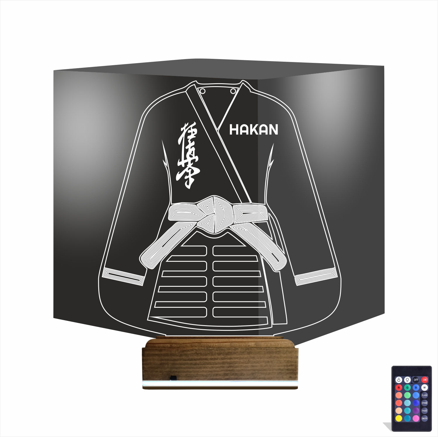 Подарок мужчине: самурай в кимоно 3d светильник 8