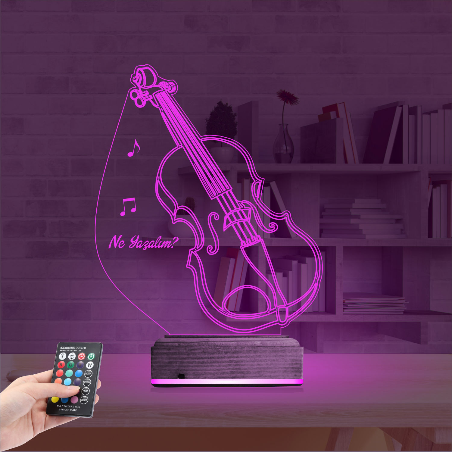 Оригинальный подарок: скрипка 3d светильник 3