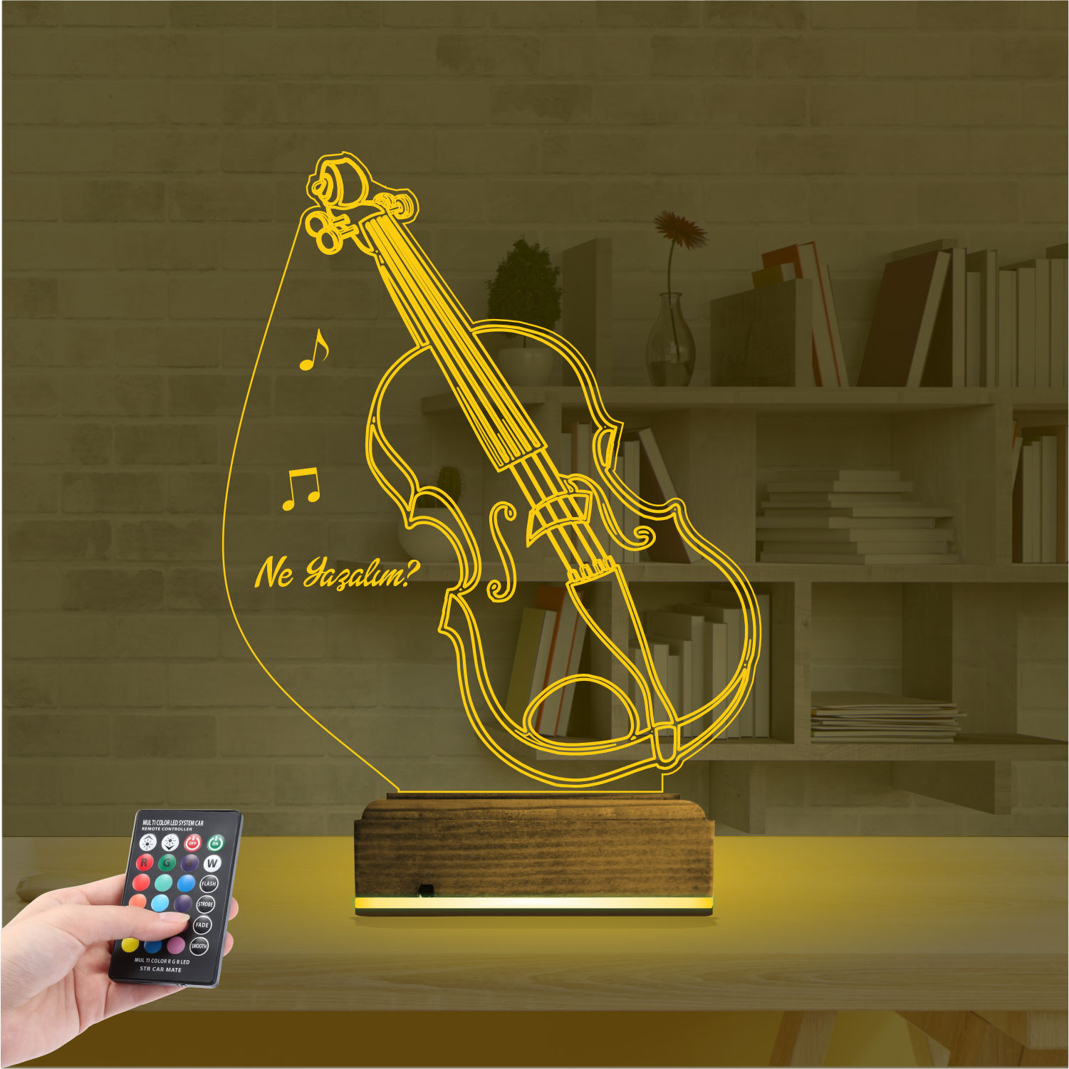 Оригинальный подарок: скрипка 3d светильник 7