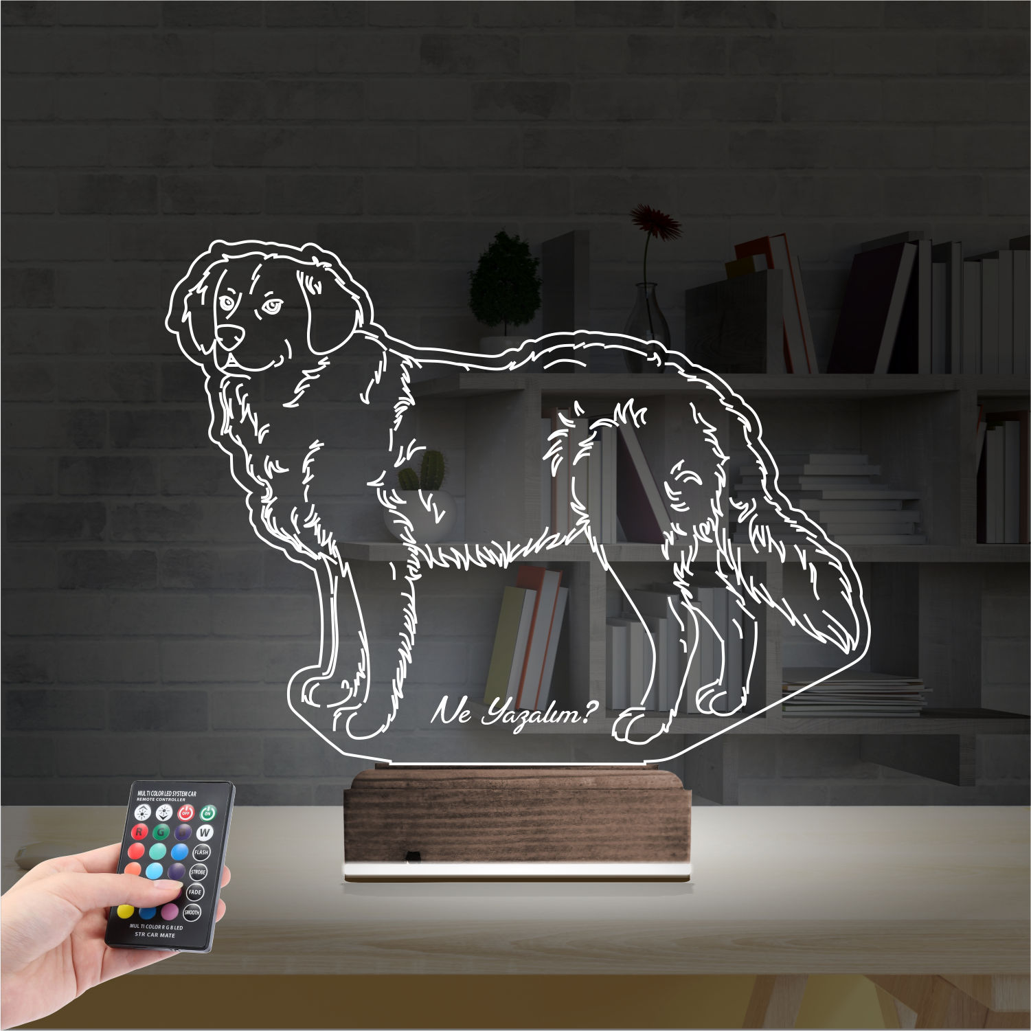 Золотистый ретривер — 3D LED Ночник | Подарок любителям собак