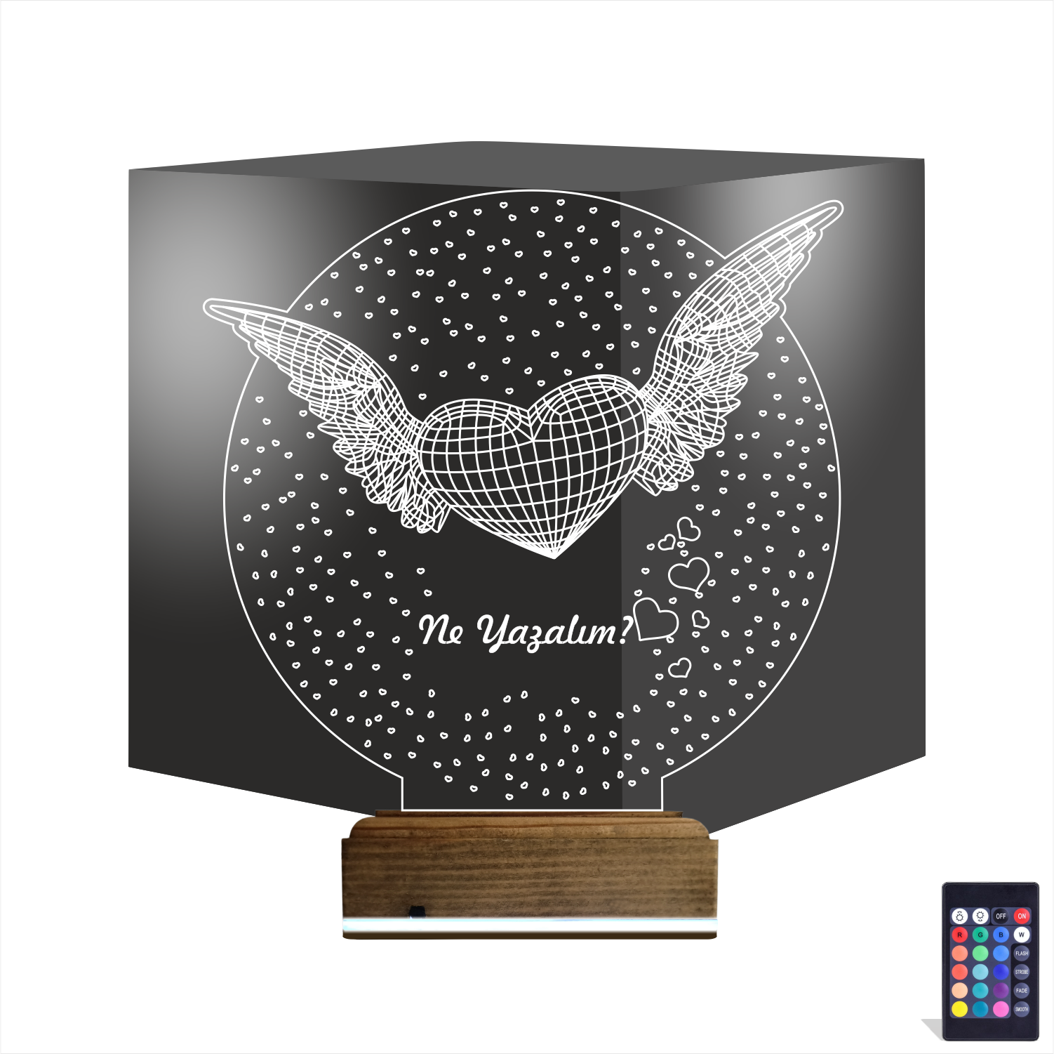 Сердце с крыльями — 3D LED Ночник | Романтический подарок