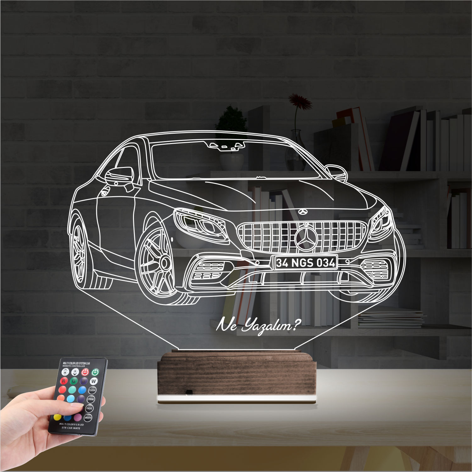 Мерседес-Бенц — 3D LED Ночник | Подарок мужчине