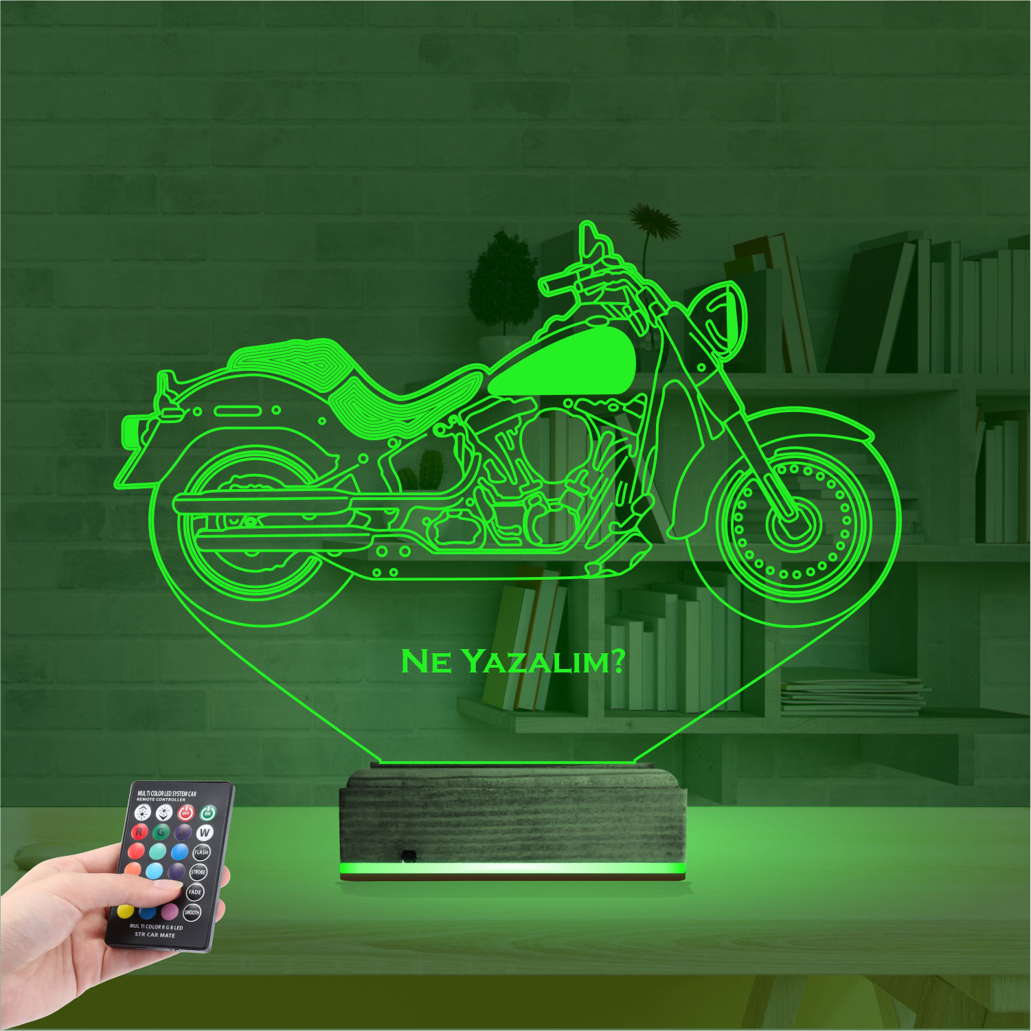 Подарок мужчине: байк чоппер 3d светильник 4