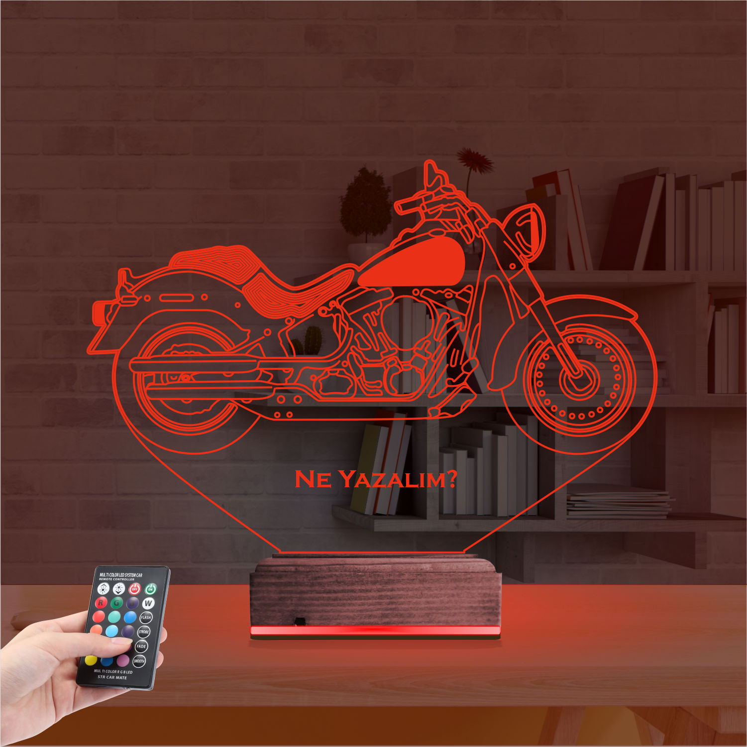 Подарок мужчине: байк чоппер 3d светильник 5