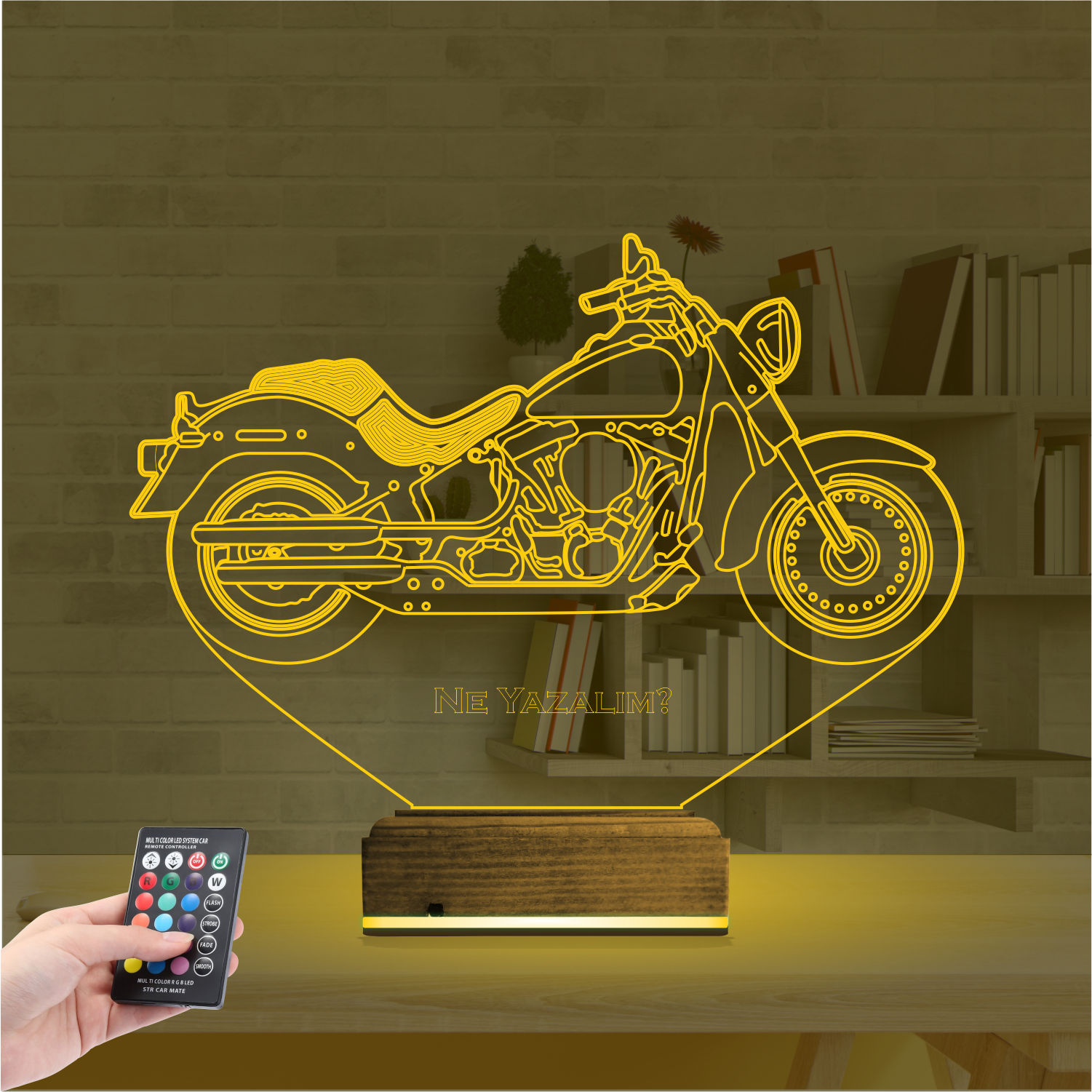 Подарок мужчине: байк чоппер 3d светильник 6