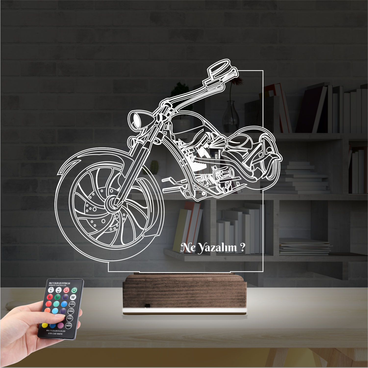 Мотоцикл Чоппер 3D Ночник