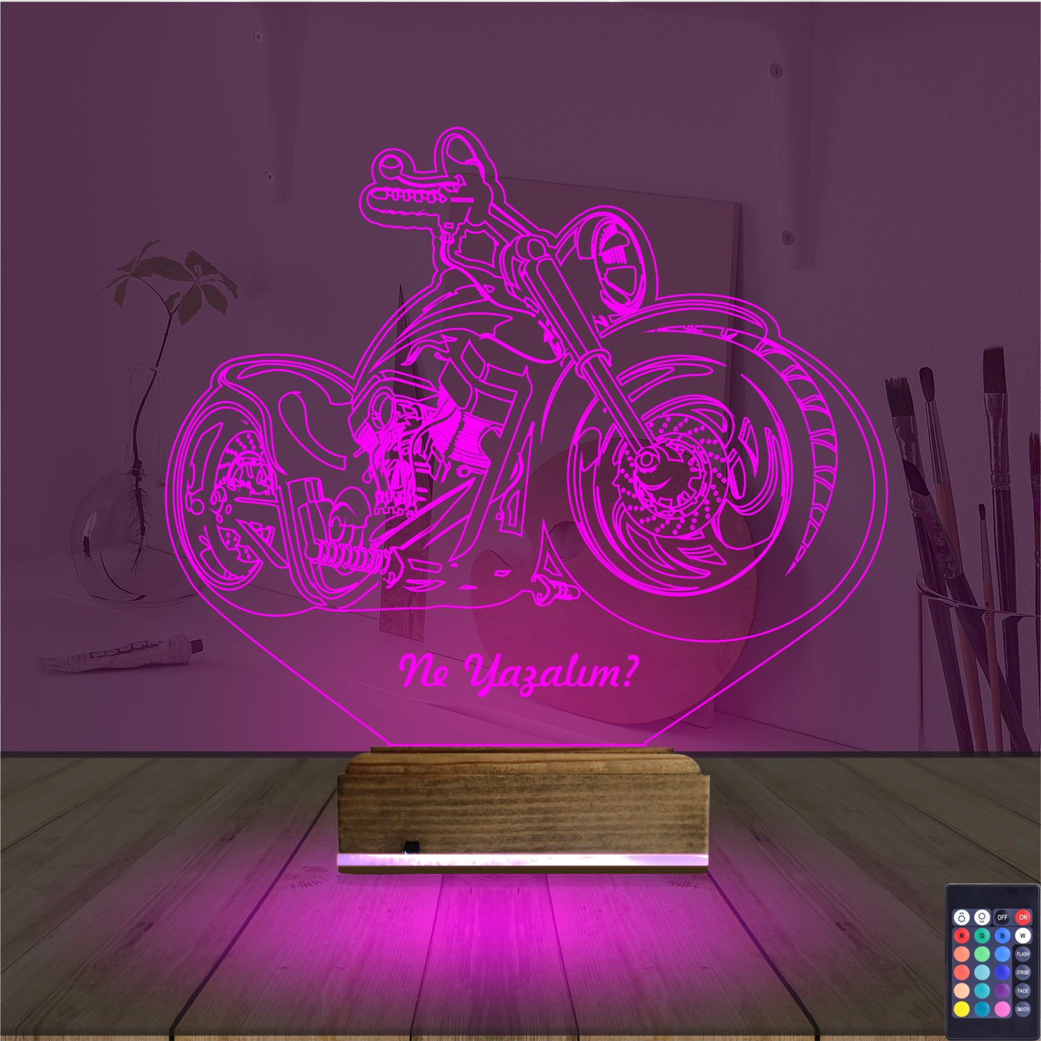 Подарок мужчине: кастомный чоппер 3d светильник 2