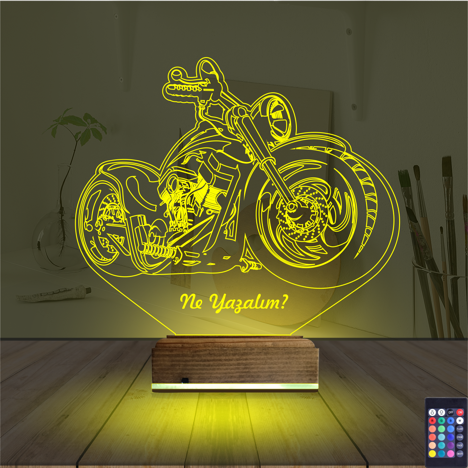 Подарок мужчине: кастомный чоппер 3d светильник 3