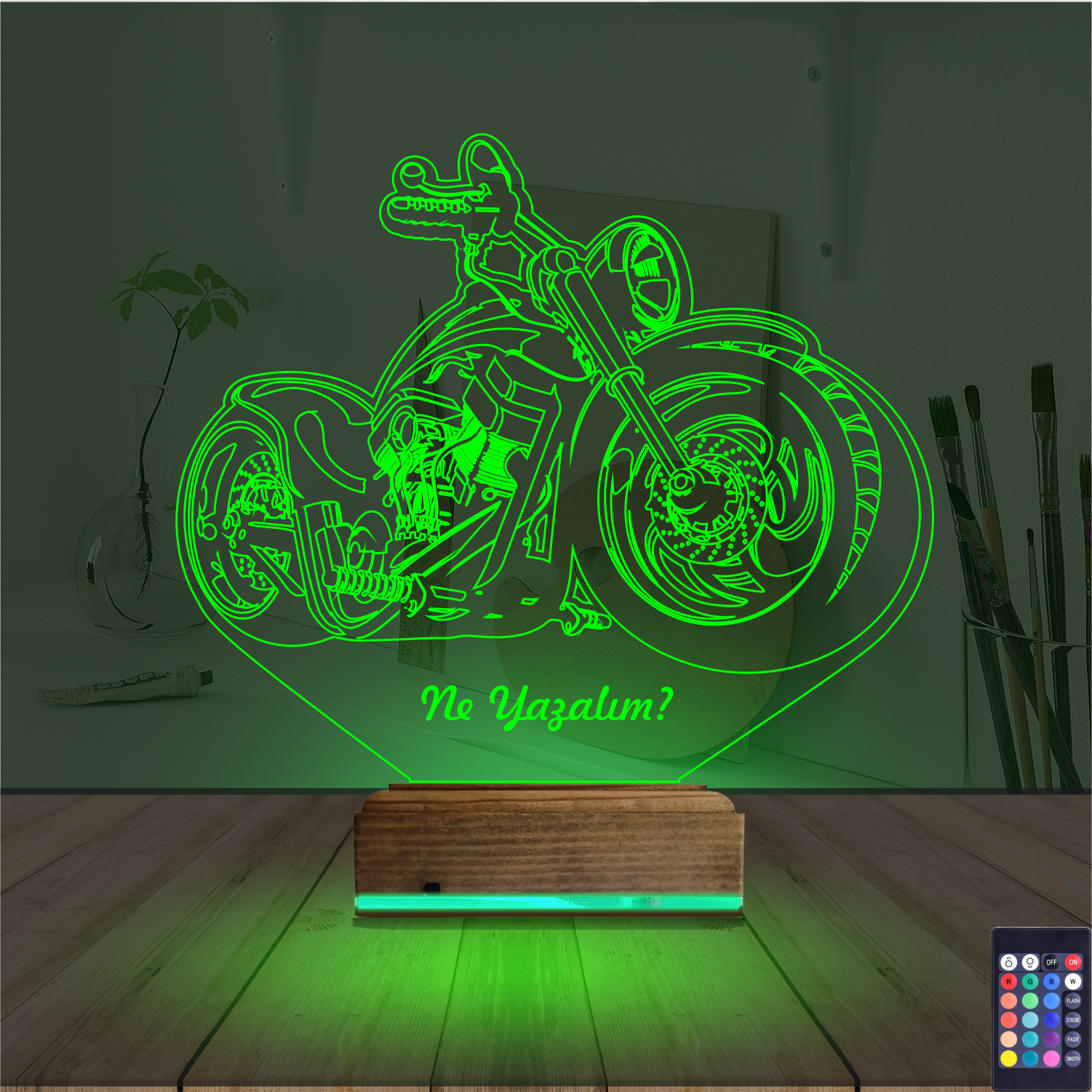 Подарок мужчине: кастомный чоппер 3d светильник 4