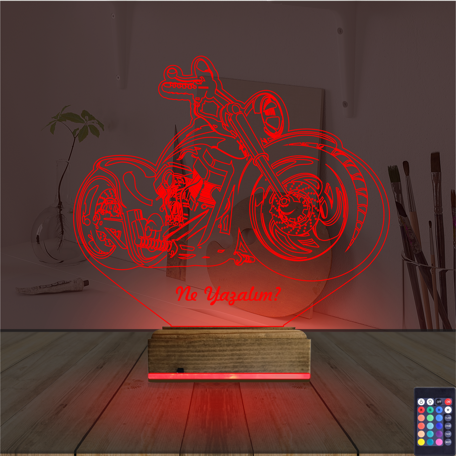 Подарок мужчине: кастомный чоппер 3d светильник 5