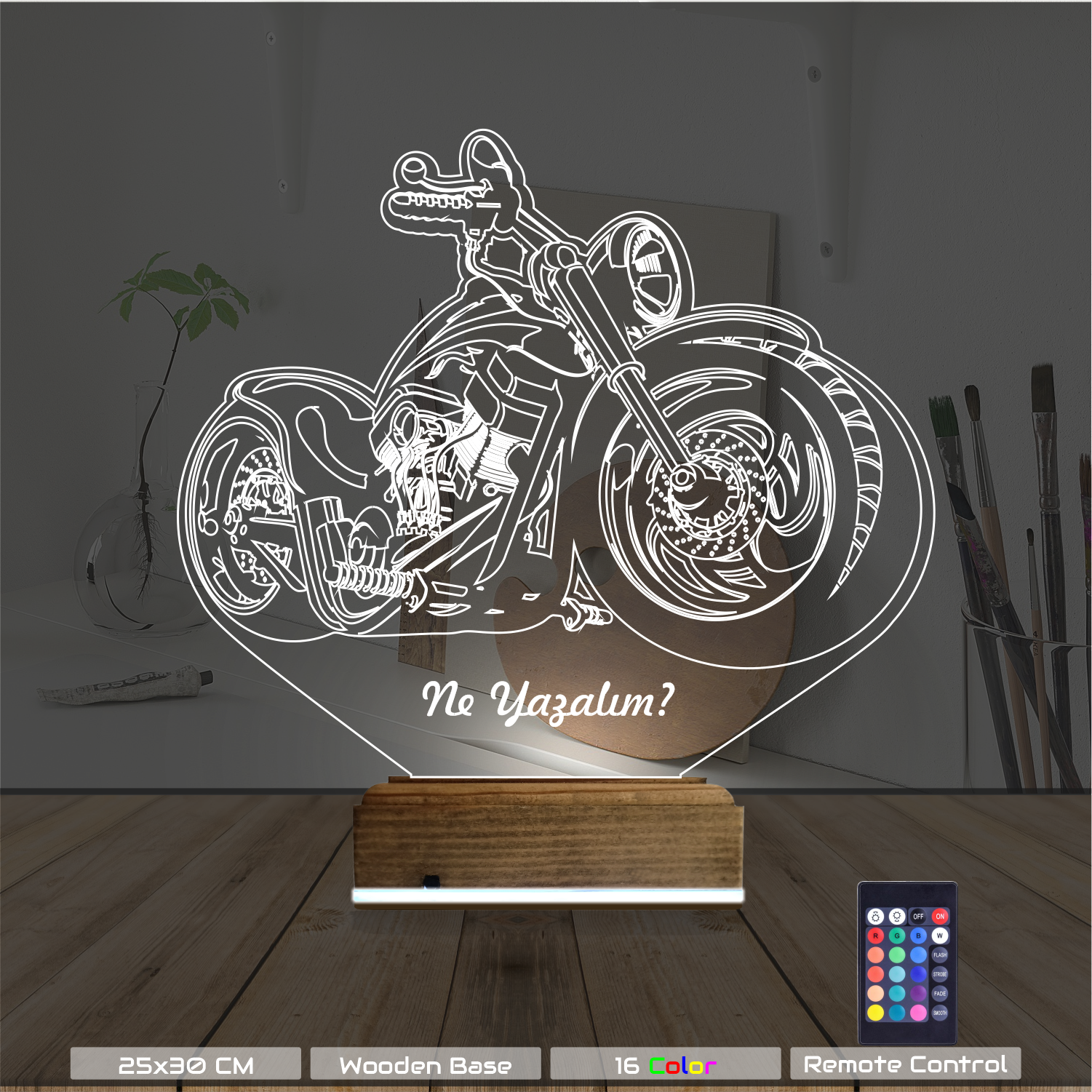 Подарок мужчине: кастомный чоппер 3d светильник 6