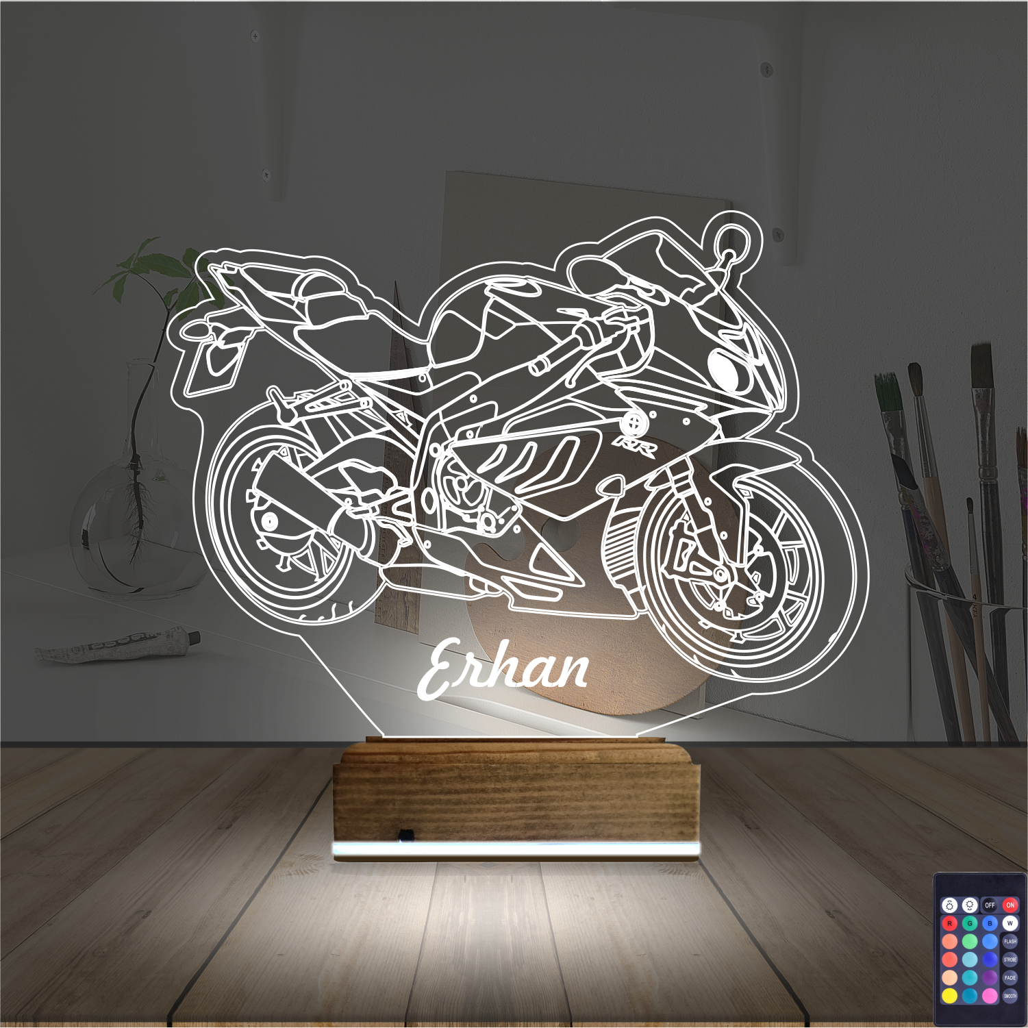 Спортивный мотоцикл — 3D LED Ночник | Подарок мужчине