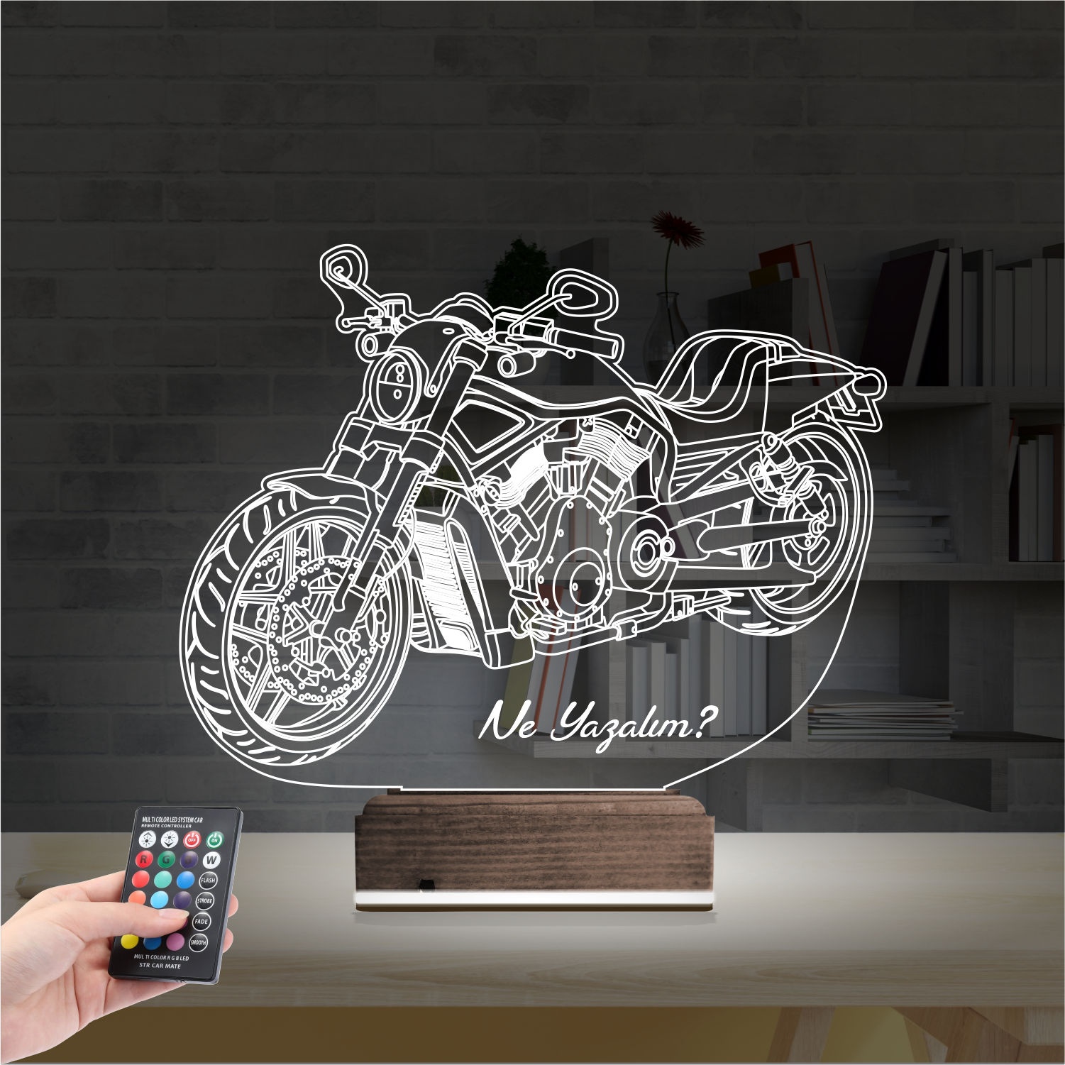 Мотоцикл — 3D LED Ночник | Подарок мужчине