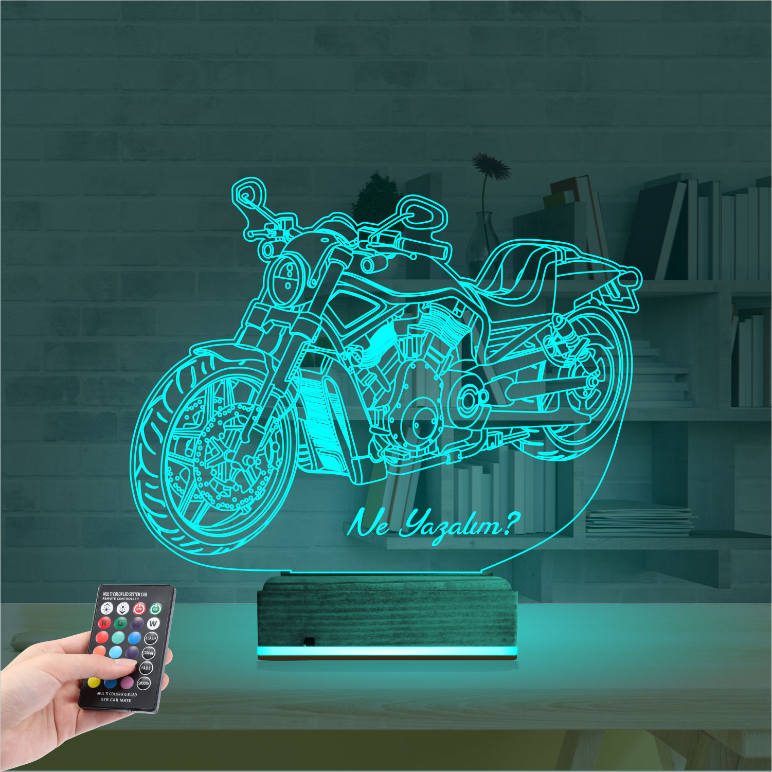 Подарок мужчине: классический чоппер 3d светильник 2