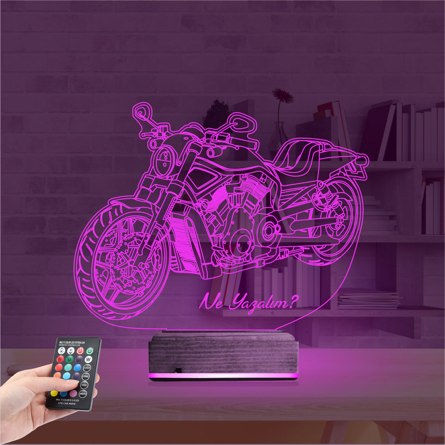 Подарок мужчине: классический чоппер 3d светильник 3