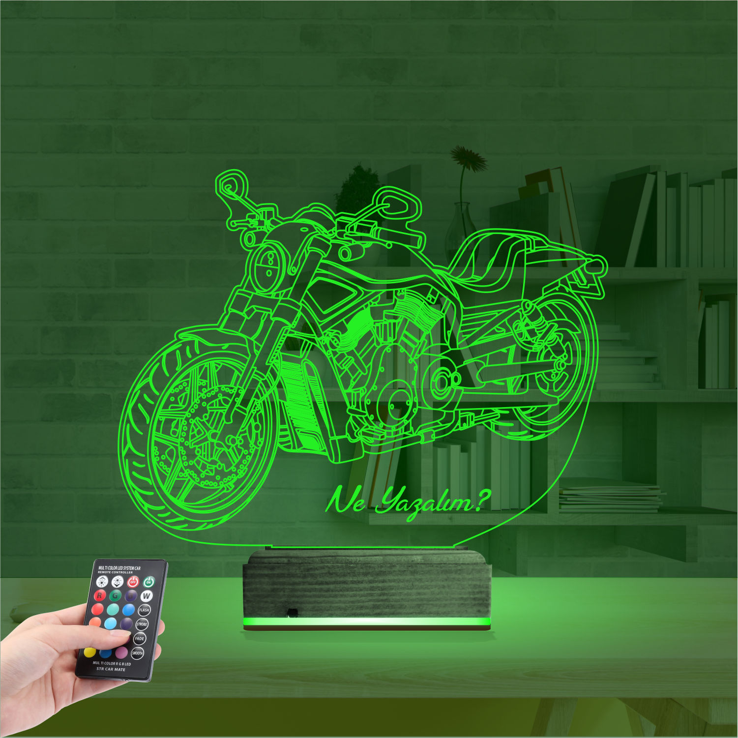 Подарок мужчине: классический чоппер 3d светильник 5