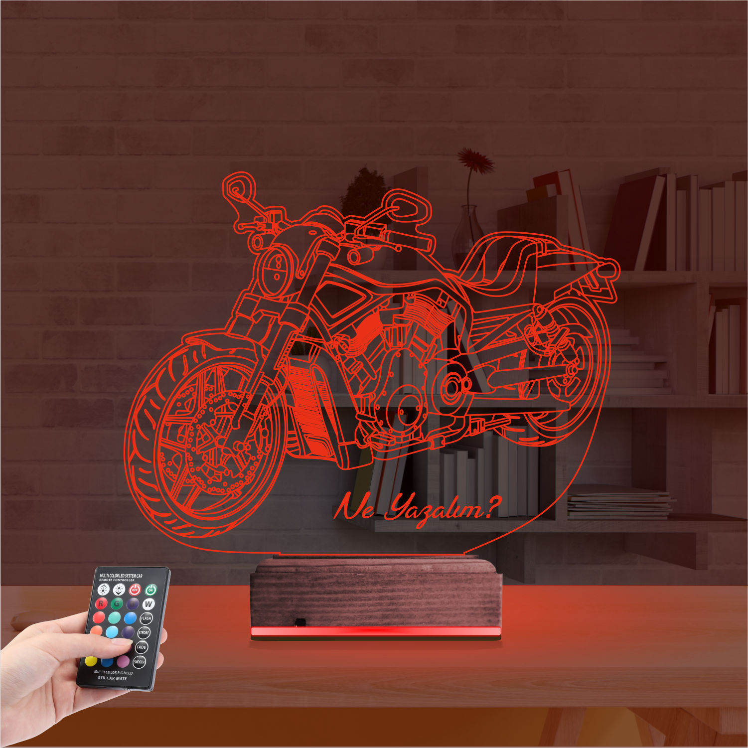 Подарок мужчине: классический чоппер 3d светильник 6