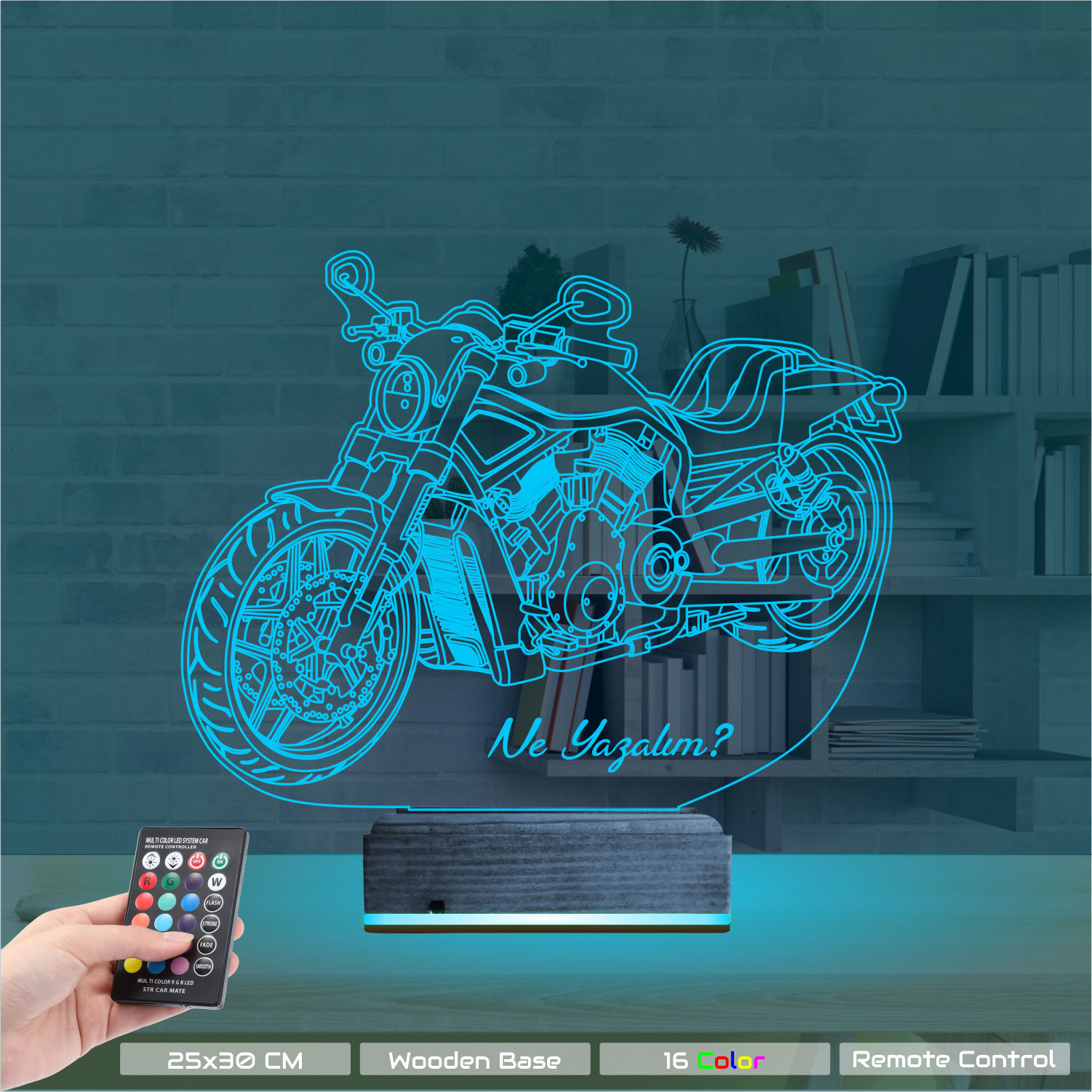 Подарок мужчине: классический чоппер 3d светильник 8