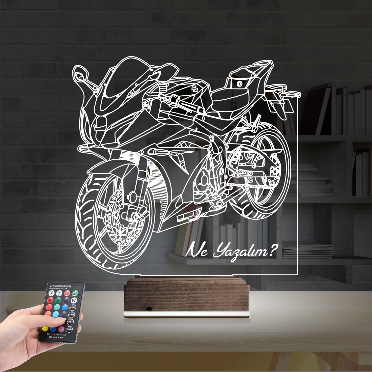 Мотоцикл — 3D LED Ночник | Подарок мужчине или байкеру